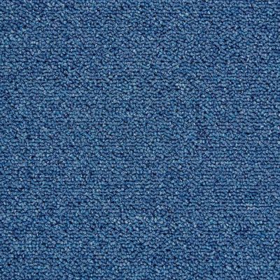 Rimini 107 Electric Blue 5.9mm Loop Pile Plain Bitumen Backed Carpet Tile For Home & Commercial Use