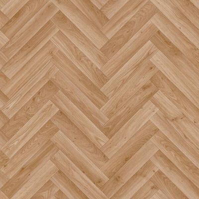 Milton Aran Brown Wood Herringbone Effect Vinyl Flooring For Kitchen, Bathroom, LivingRoom, 4.20mm Thick Vinyl Sheet