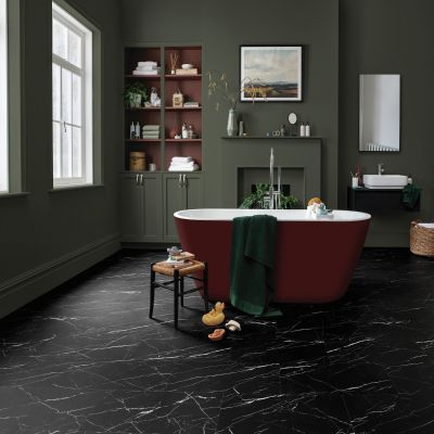Luvanto Black Marble 5mm SPC Click LVT Flooring Premium Click Plus Stone - Marble Effect For Home & Commercial Use