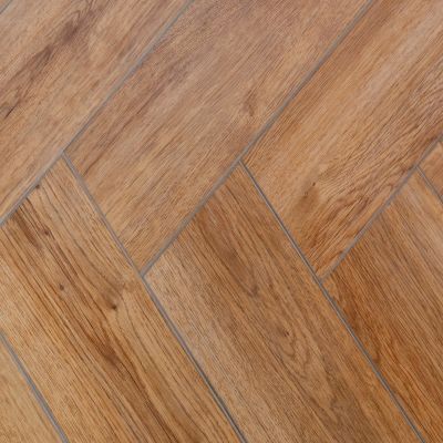 Firmfit Brown 5mm SPC Click LVT Flooring Original Herringbone CW1435 - Wood Effect For Home & Commercial Use