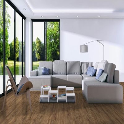 Luvanto Distressed Olive 5mm SPC Click LVT Flooring Click Plus Wood Planks - Wood Effect For Home & Commercial Use