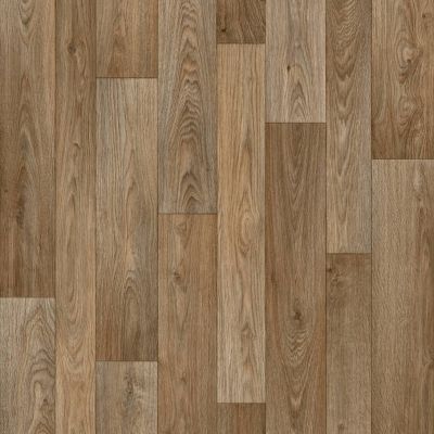 Wood Effect Brown Non Slip Vinyl Flooring For LivingRoom, Kitchen, 2.8mm Cushion Backed Vinyl Sheet