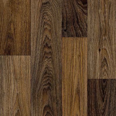 Wood Effect Dark Brown Non Slip Vinyl Flooring For LivingRoom, Kitchen, 2.8mm Cushion Backed Vinyl Sheet