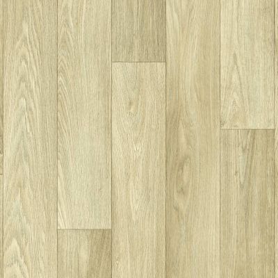 Light Beige Wood Effect Non Slip Vinyl Flooring For LivingRoom, Kitchen, 2mm Cushion Backed Vinyl Sheet