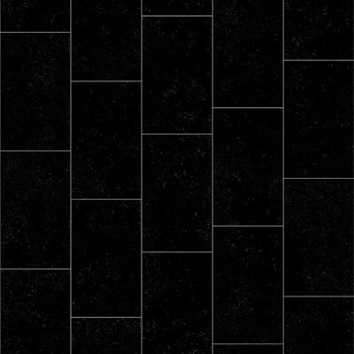 Black Tile Effect Vinyl Flooring For LivingRoom, Hallways, 2mm Cushion Backed Lino Vinyl Sheet