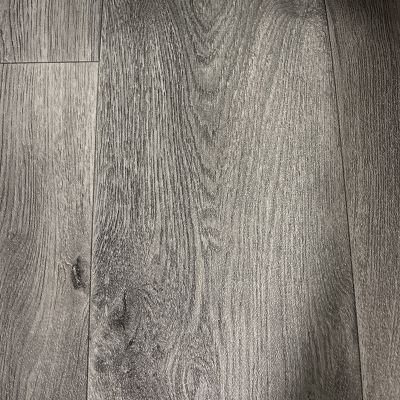 Light Grey Wood Effect Anti-Slip Vinyl Flooring For Kitchen, Bathroom, 3.8mm Textile Backed Vinyl Sheet