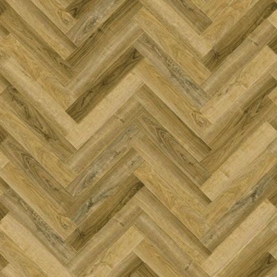 Alva Natural Oak Wood Effect Glue Down Luxury Vinyl Tile - Herringbone(2.5mm LVT) For Domestic & Commercial Use