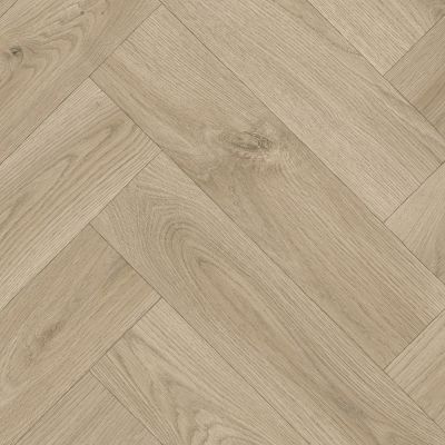 Stoc Beige 2.4mm Vinyl Flooring Saxon Bay Herringbone Wood Effect Plank For Domestic & Light Office Use