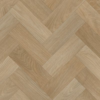 Wick Brown 2.4mm Vinyl Flooring Saxon Bay Herringbone Wood Effect Plank For Domestic & Light Office Use