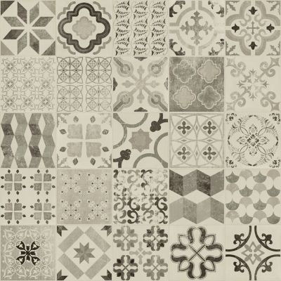Essentials Stencil Black Grey Designer Anti-Slip Vinyl Flooring For Domestic Use, 4.0mm Thick Vinyl Sheet with Cushioned Backing